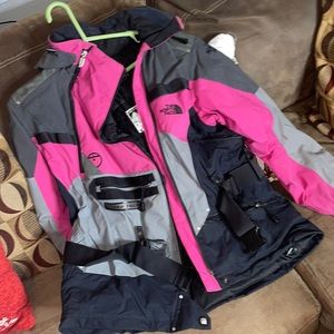 Pink North face steep tech jacket